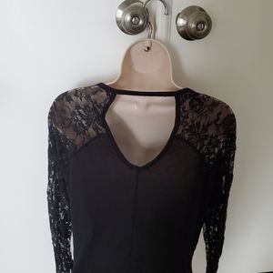 Basic House Black with Lace Top Size Small
